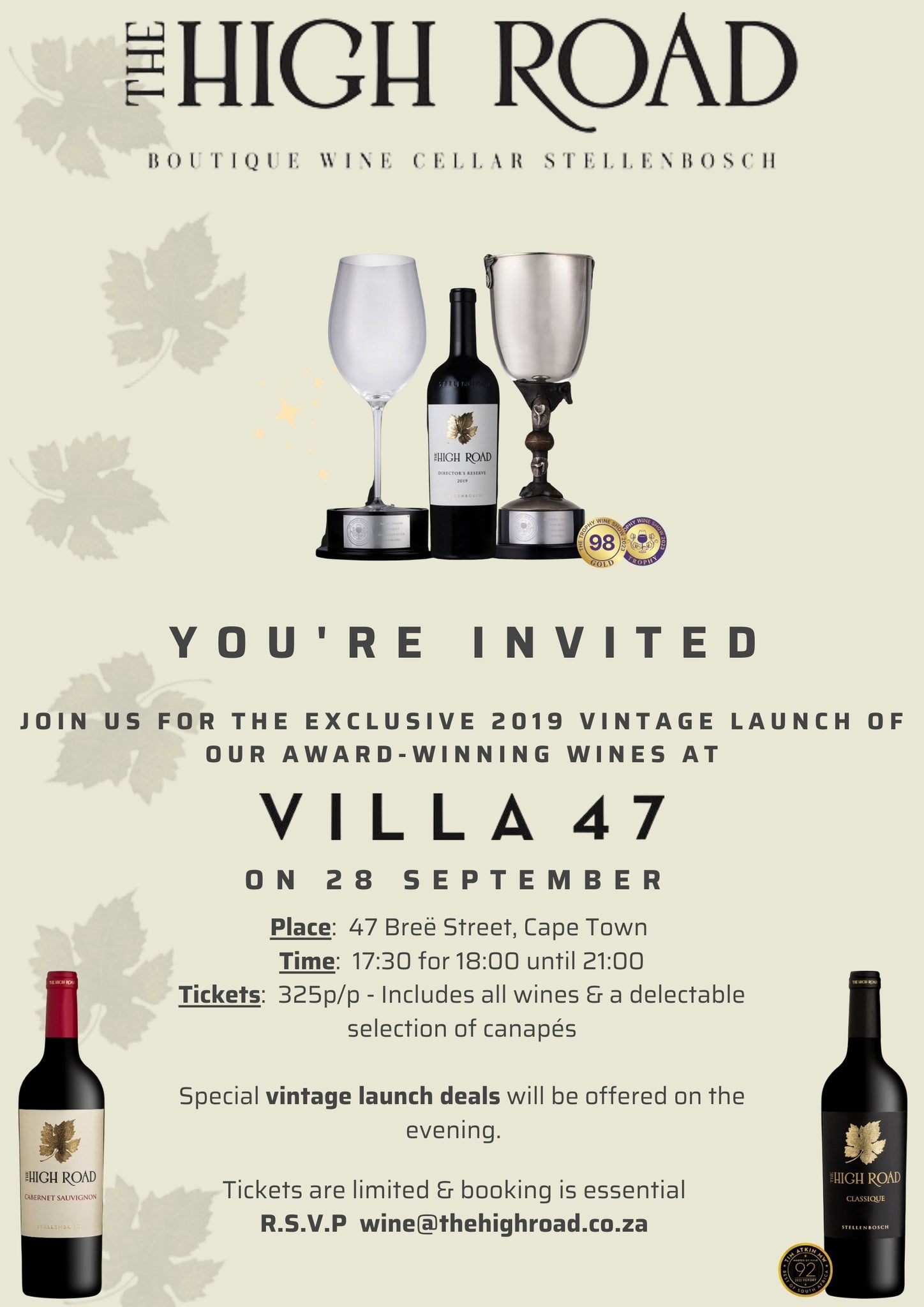 The High Road 2019 Vintage Launch in Cape Town - 28 September